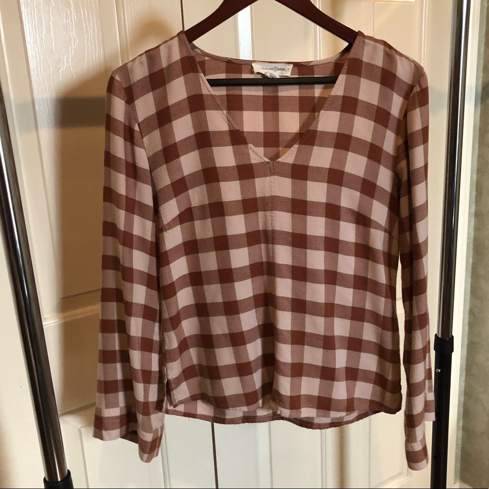 Pink Checkered Blouse